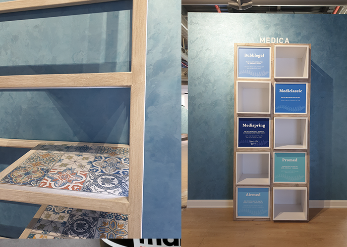 Showroom-Wanddekoration mit Cadoro